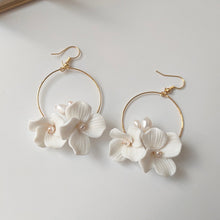 Load image into Gallery viewer, Emma Floral Hoop Earring
